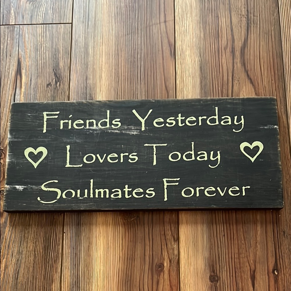 Black & Cream “Soulmates Forever” Decorative Sign